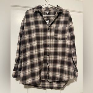 Plaid Button-Up Shirt